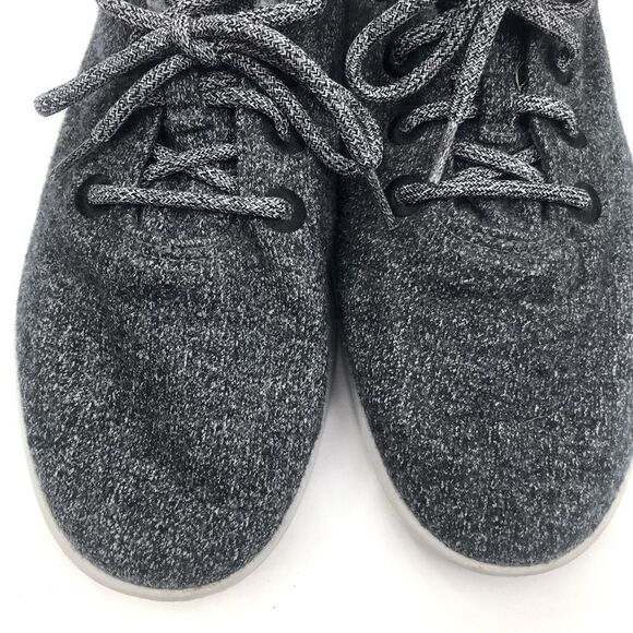 Allbirds Mottled Gray Wool Runner Lace Up Athletic Sneakers - Picture 8 of 14